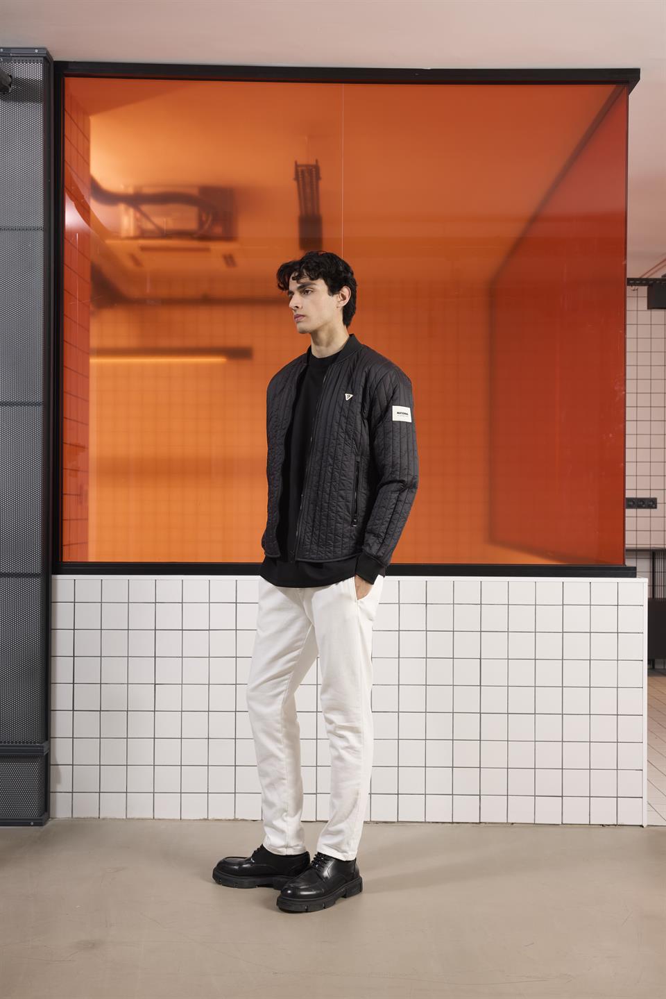 Bomber Yaka Kapitone Erkek Mont