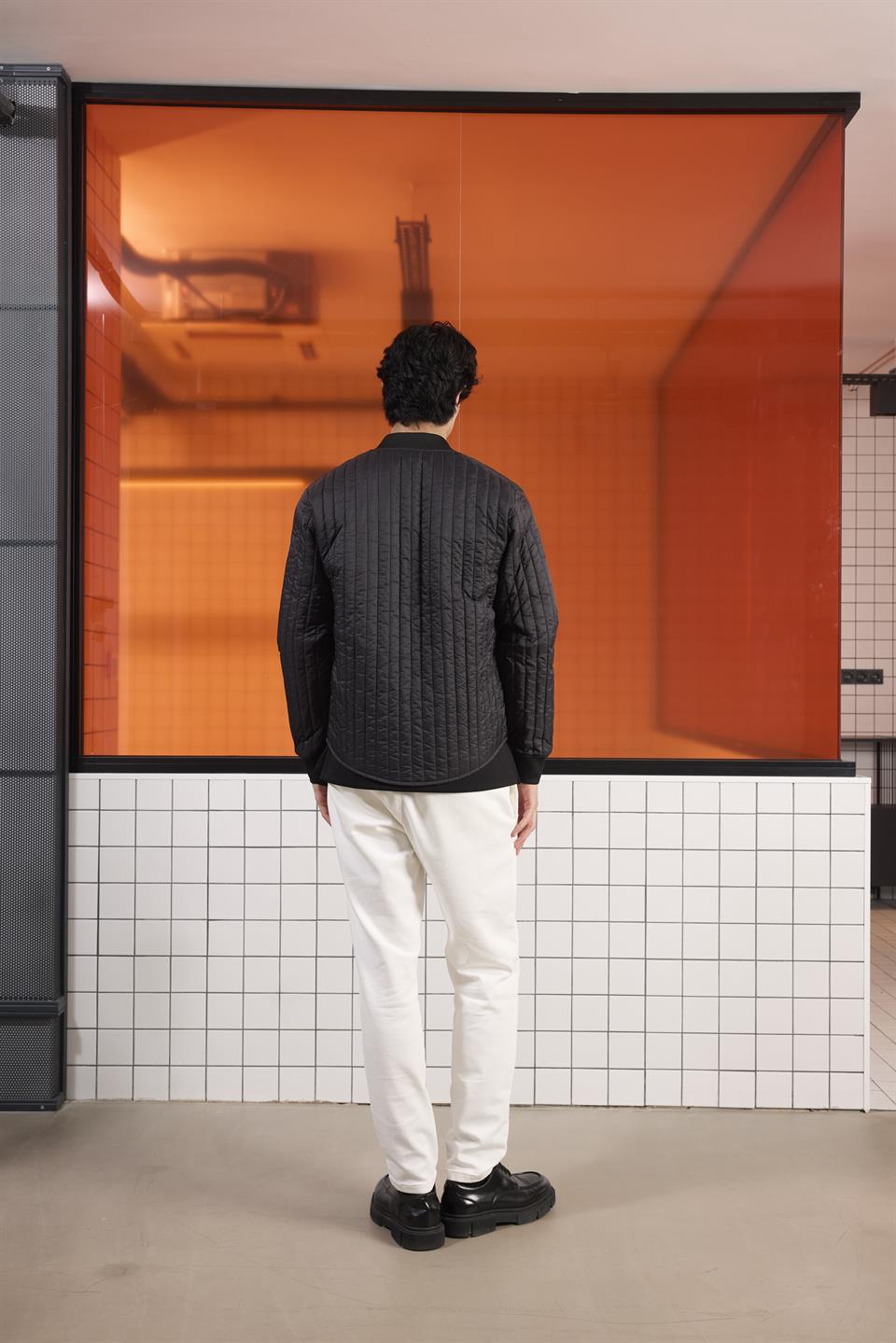 Bomber Yaka Kapitone Erkek Mont