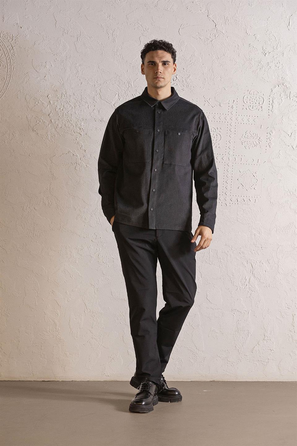 Çift Cepli Erkek Dış Gömlek