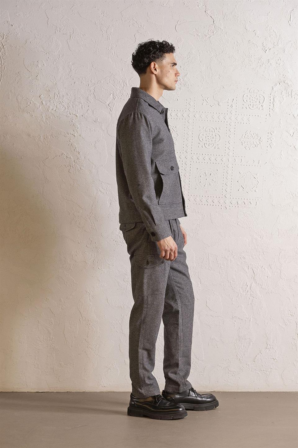 Çift Cepli Erkek Dış Gömlek