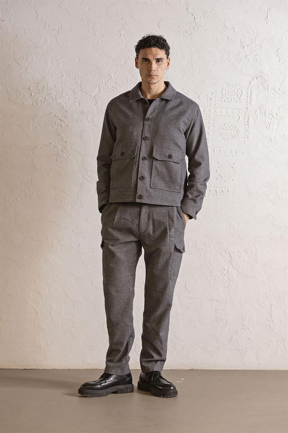 Çift Cepli Erkek Dış Gömlek