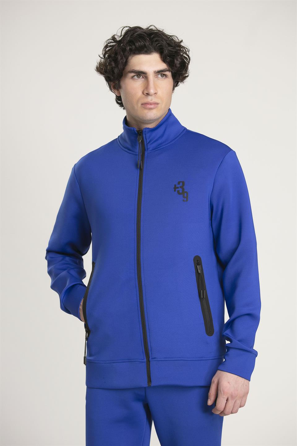 Dik Yaka Fermuarlı Spor Erkek Ceket