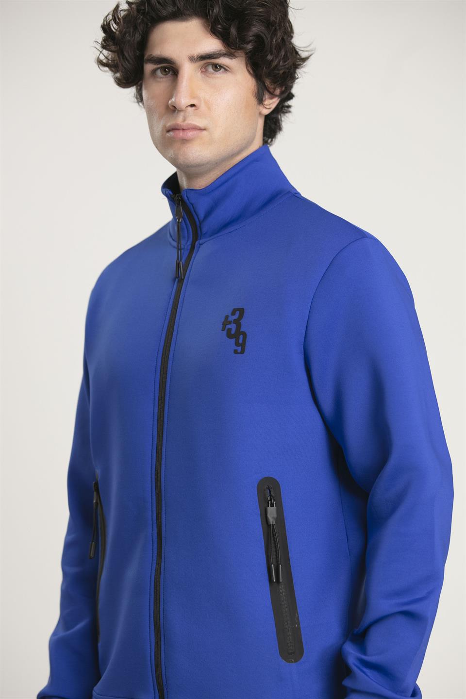 Dik Yaka Fermuarlı Spor Erkek Ceket