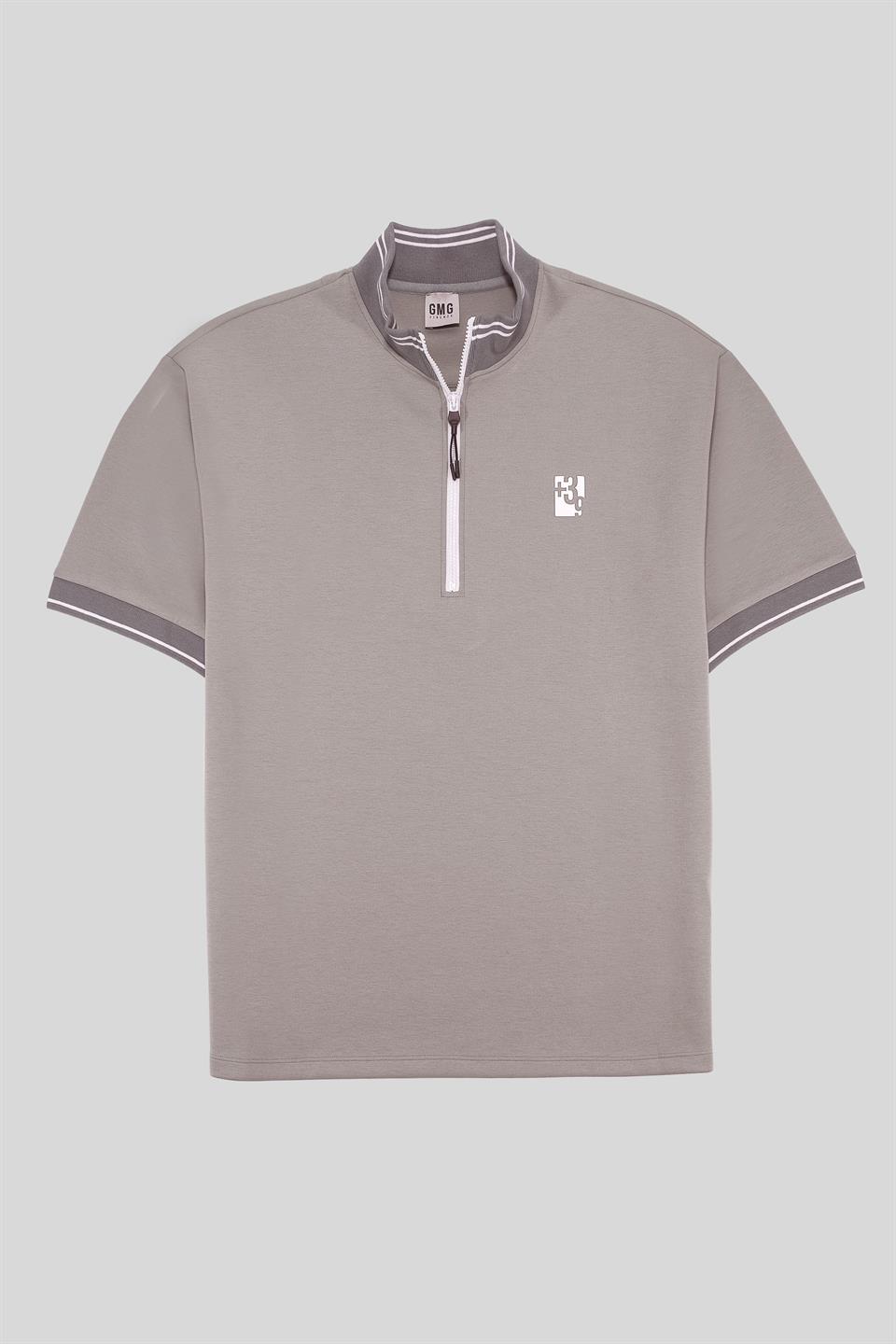 Dik Yaka Pamuklu Regular Fit Erkek T-shirt