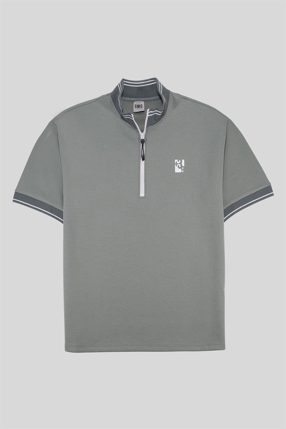 Dik Yaka Pamuklu Regular Fit Erkek T-shirt