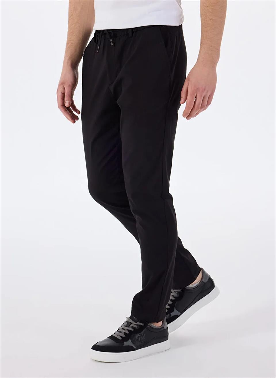 Beli Lastikli Dik Cep Arka Cep Fermuar Detaylı Jogger Erkek Pantolon