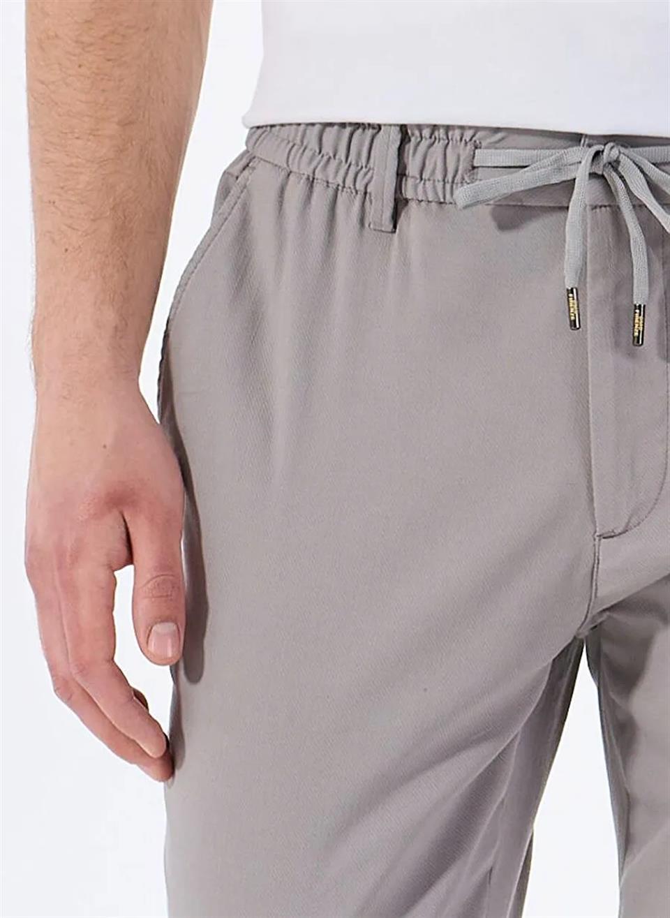 Beli Lastikli Dik Cep Arka Cep Fermuar Detaylı Jogger Erkek Pantolon