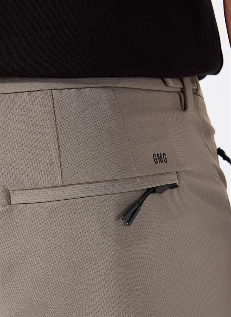 Fermuarlı Dik Cep Technic Kumaşlı Slim Fit Erkek Pantolon