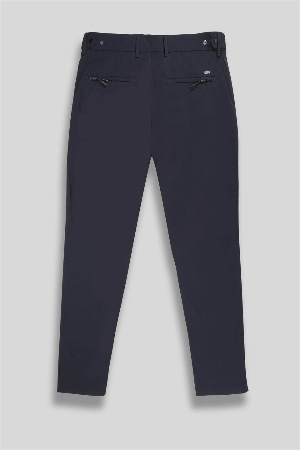 Fermuarlı Dik Cep Technic Kumaşlı Slim Fit Erkek Pantolon