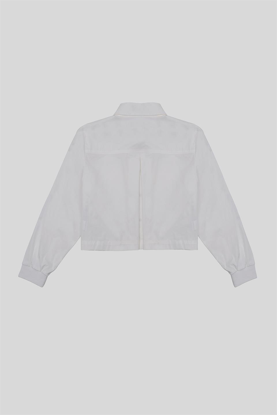 Gömlek Yaka Kol Ucu Ribanalı Çift Cep Çıtçıtlı Kadın Gömlek