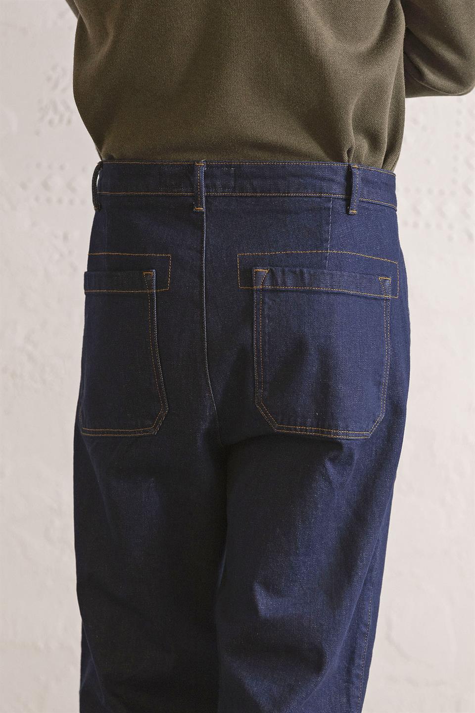 Gusto Detaylı Baggy Fit Denim Erkek Pantolon