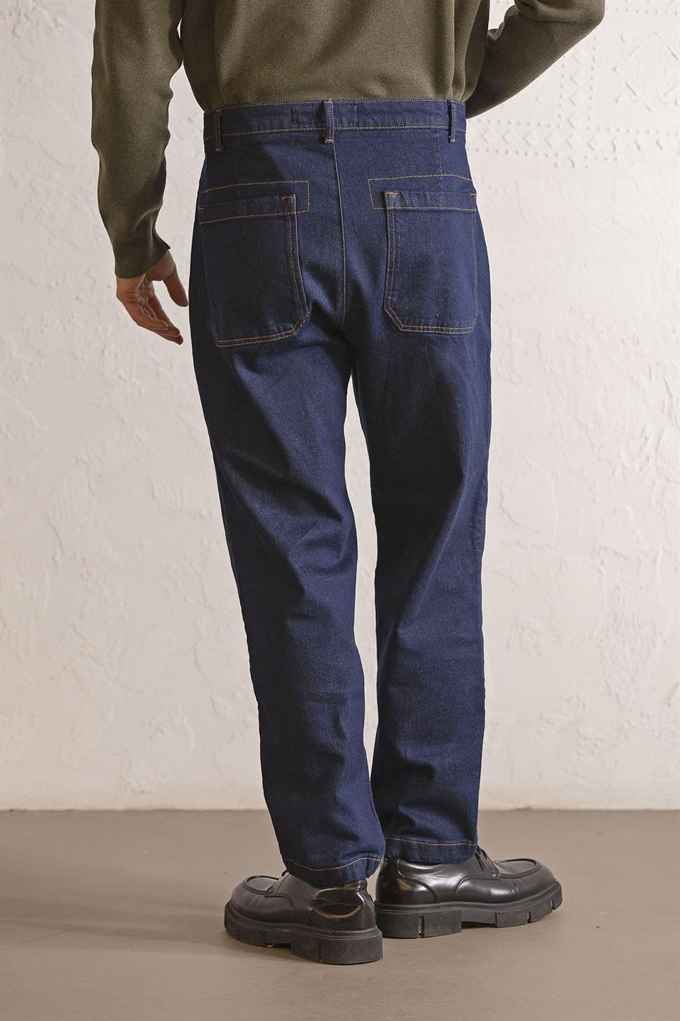 Gusto Detaylı Baggy Fit Denim Erkek Pantolon