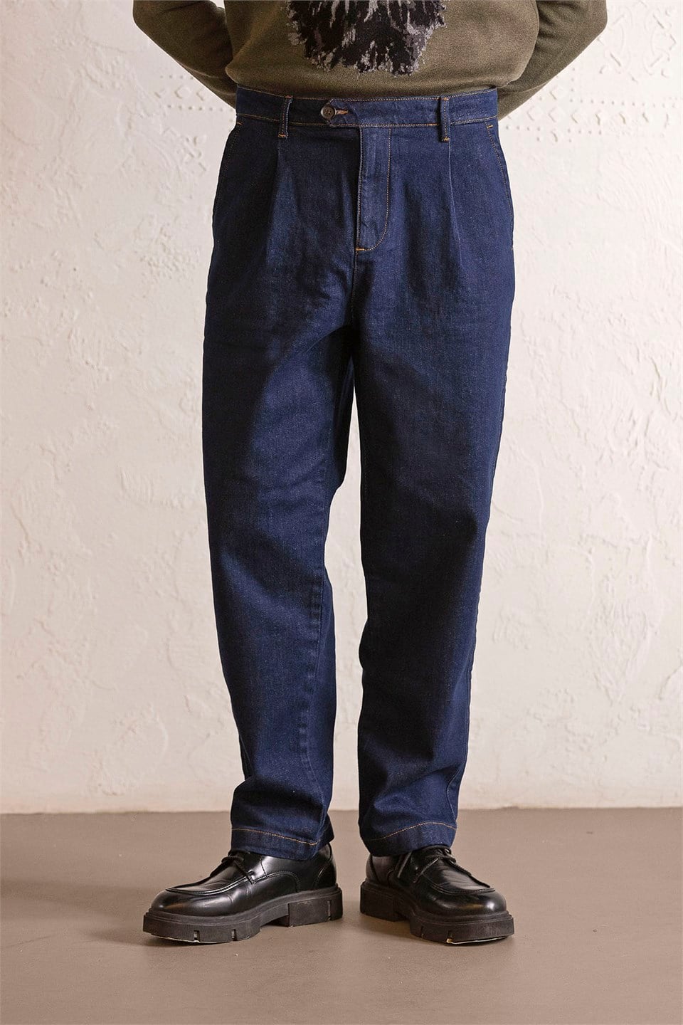 Gusto Detaylı Baggy Fit Denim Erkek Pantolon