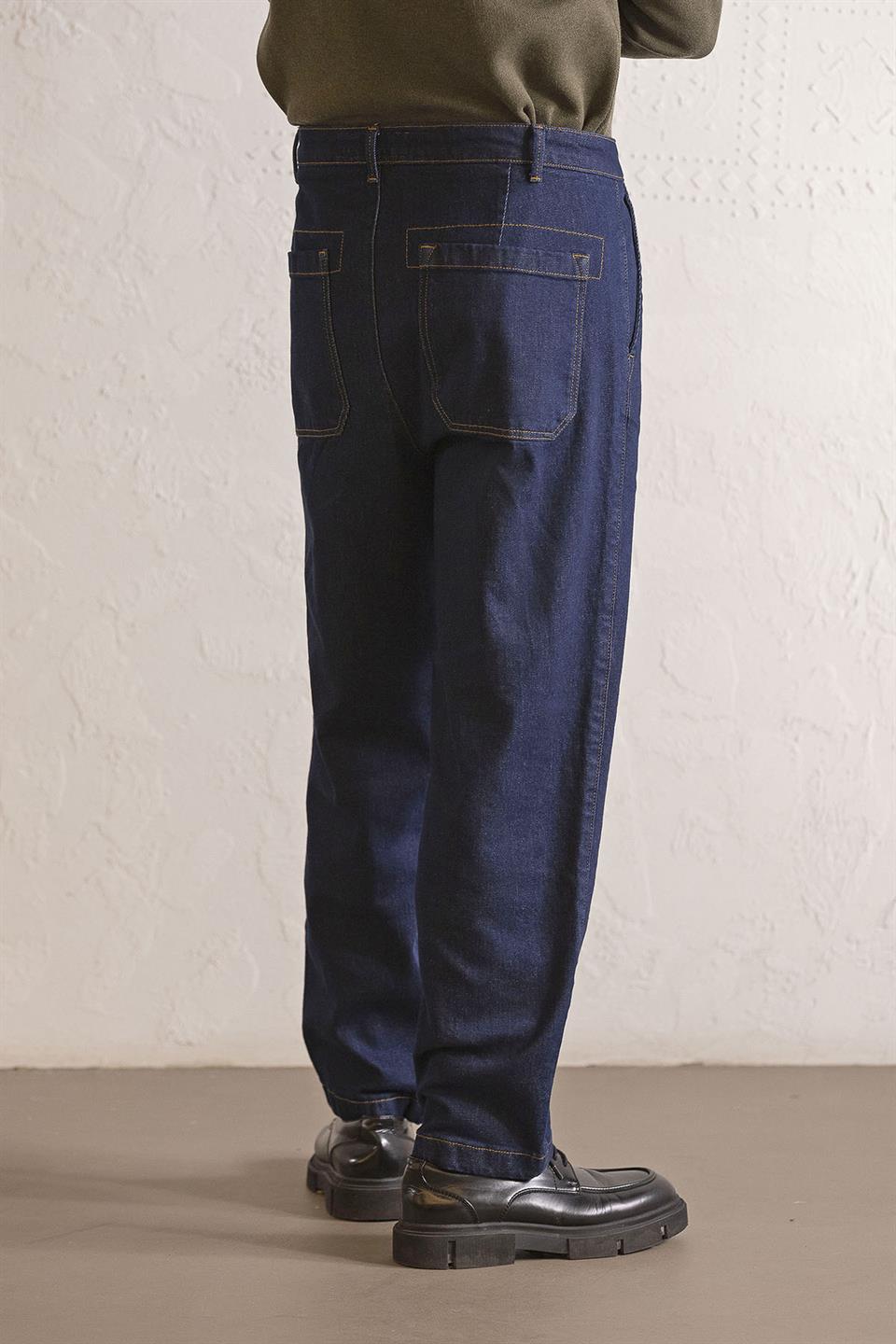 Gusto Detaylı Baggy Fit Denim Erkek Pantolon