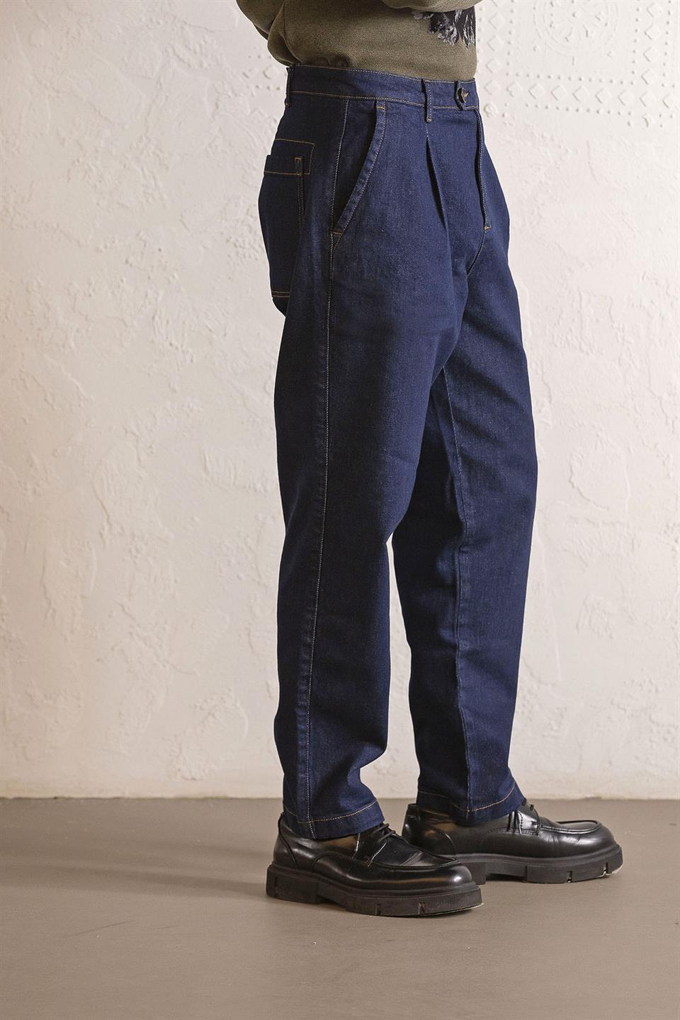 Gusto Detaylı Baggy Fit Denim Erkek Pantolon