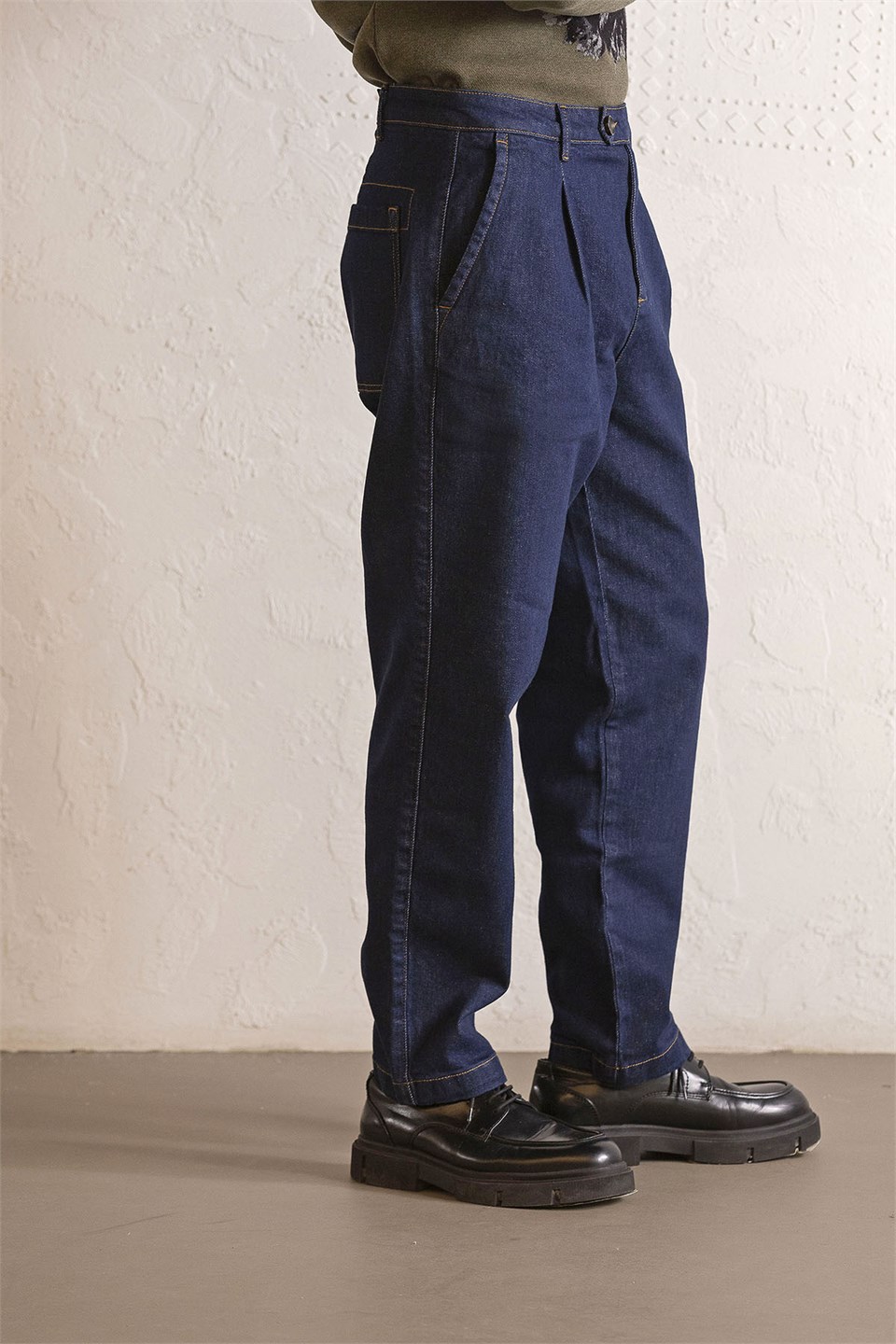 Gusto Detaylı Baggy Fit Denim Erkek Pantolon