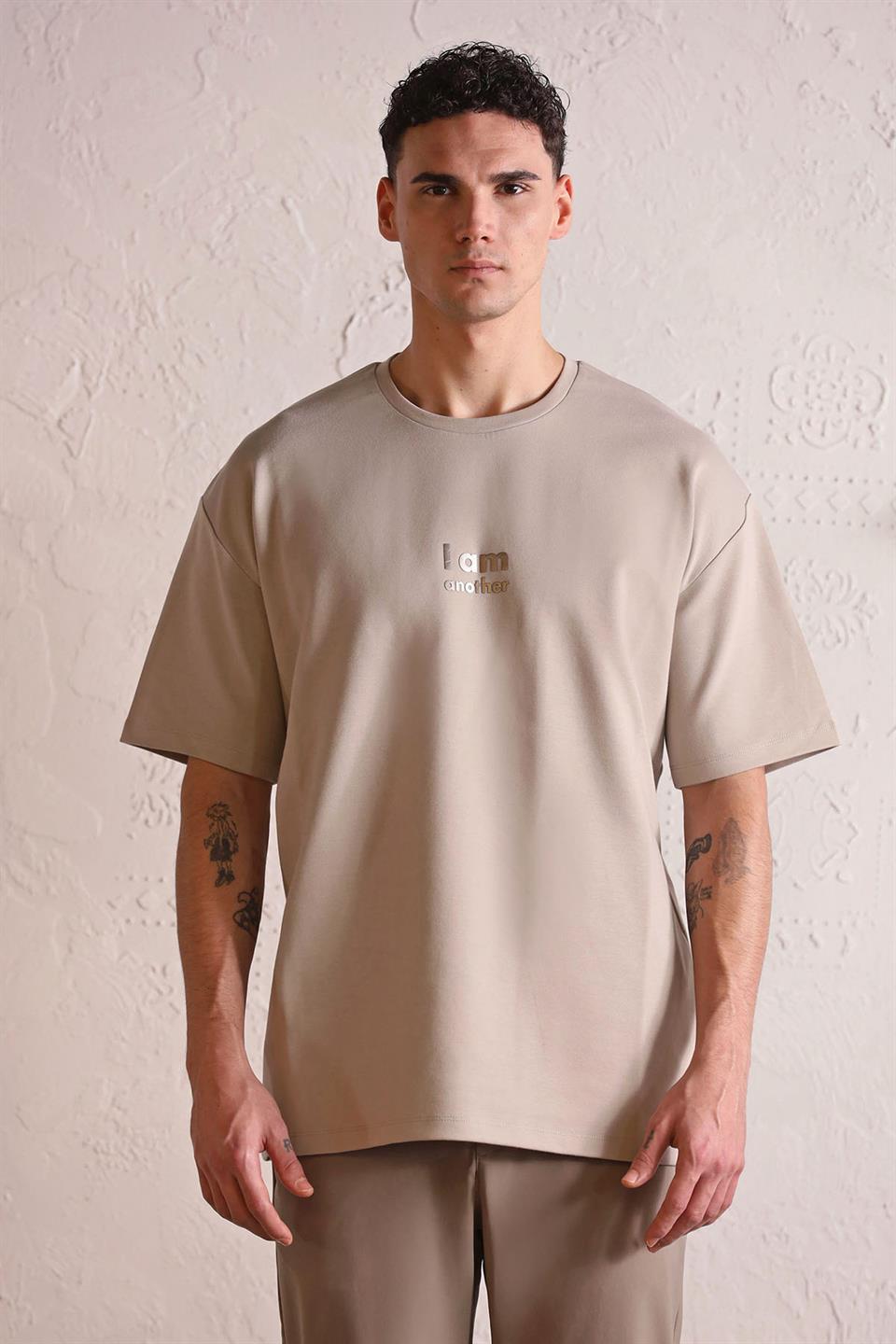 I AM ANOTHER Baskılı Oversize Erkek T-shirt