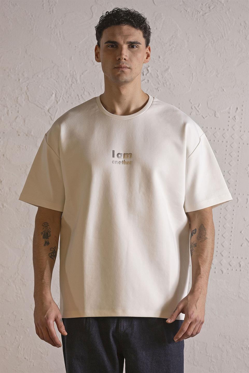 I AM ANOTHER Baskılı Oversize Erkek T-shirt