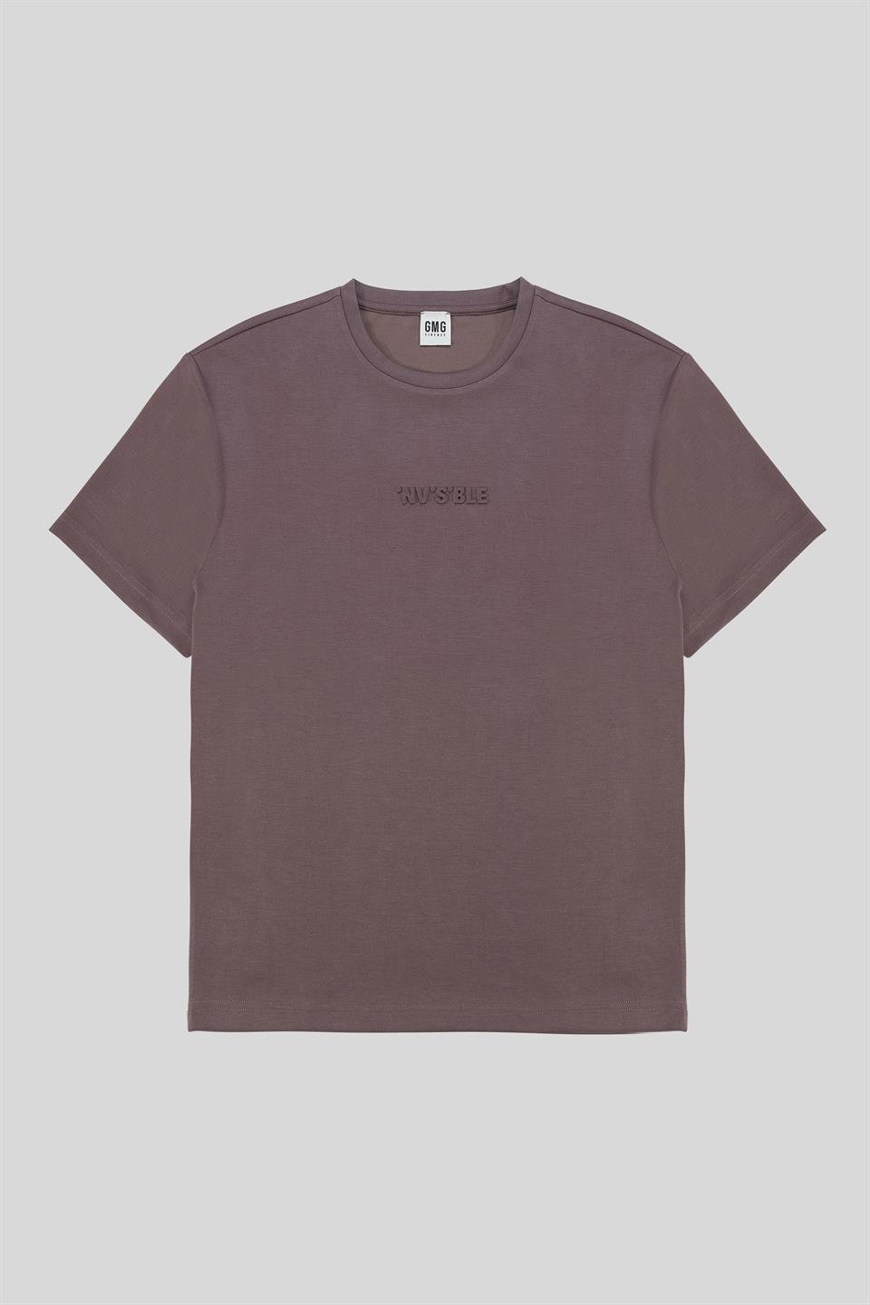 Kabartma Baskılı Modal Erkek T-shirt