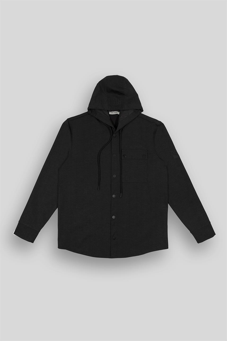 Kapüşon Yaka Önü Cep Detaylı Slim Fit Erkek Sweatshirt