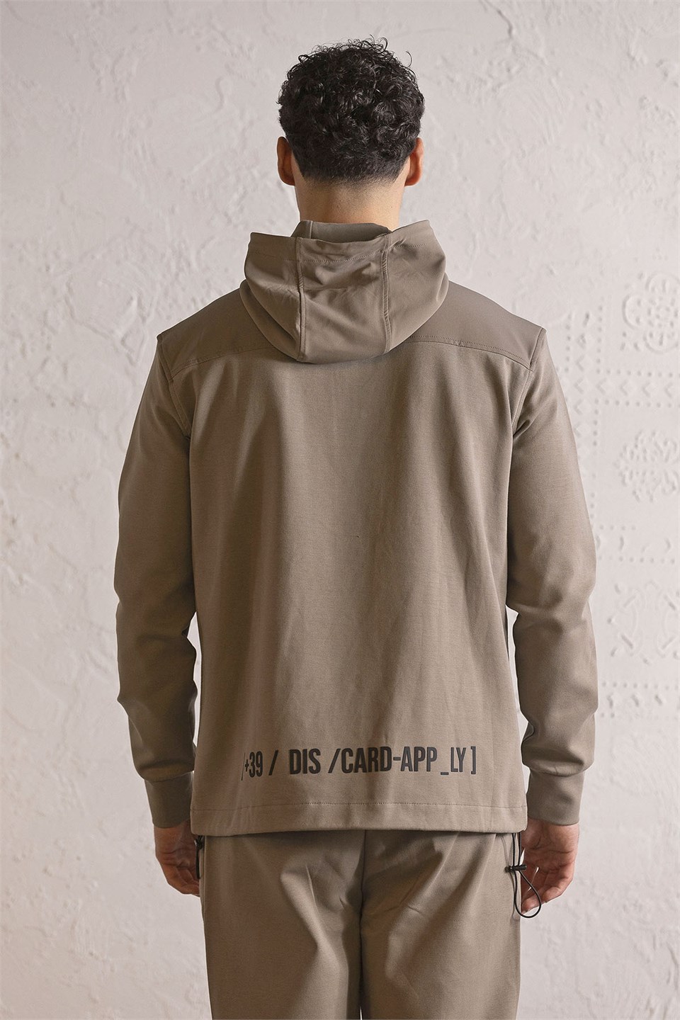 Kapüşonlu Çıtçıt ve Fermuar Detaylı Kanguru Cepli Erkek Sweatshirt