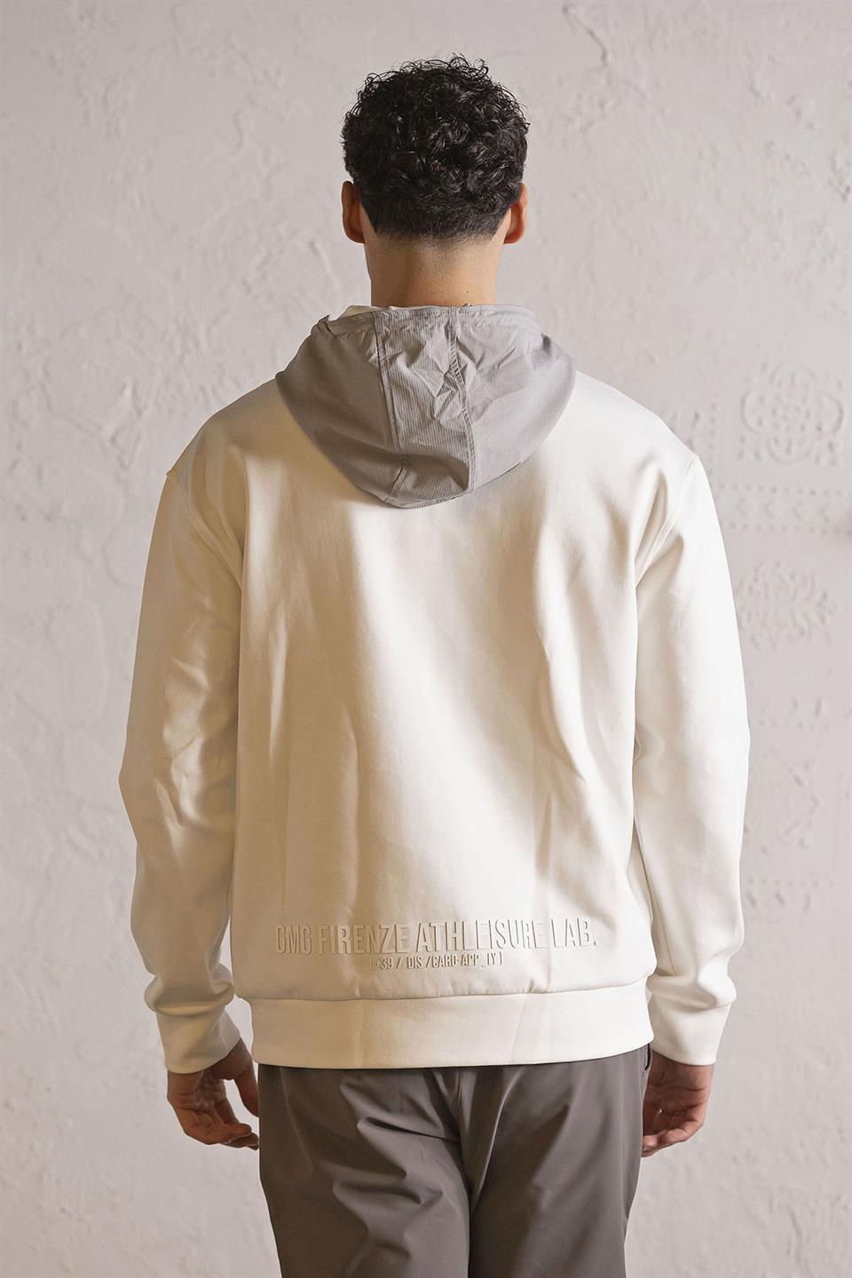 Kapüşonlu Fermuar ve Çıtçıt Detaylı Garnili Erkek Sweatshirt