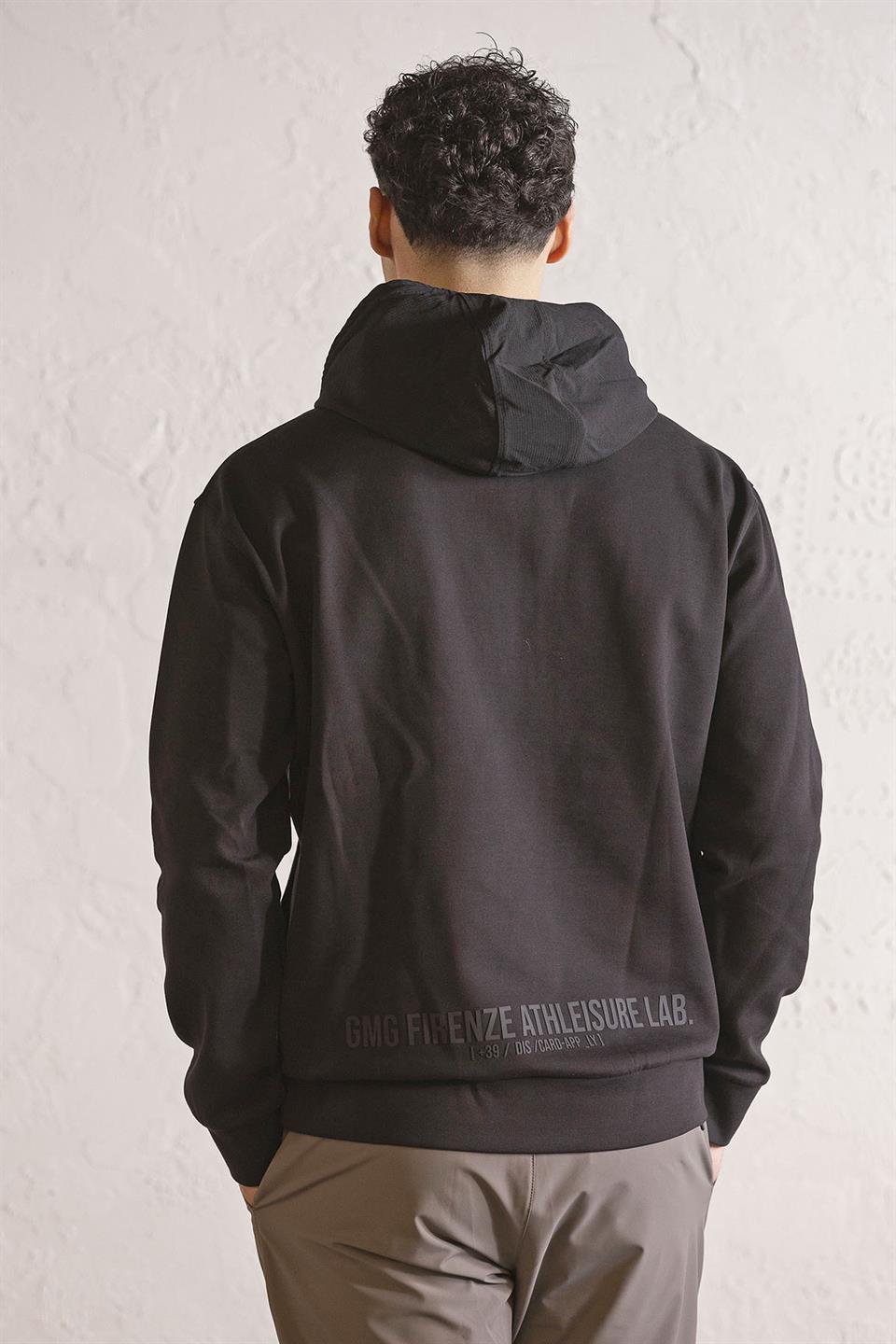 Kapüşonlu Fermuar ve Çıtçıt Detaylı Garnili Erkek Sweatshirt