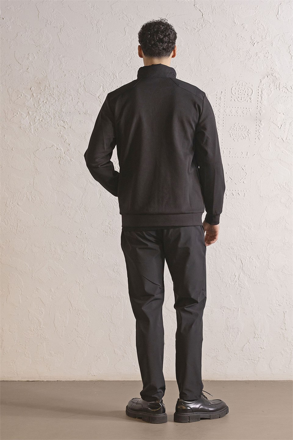 Kapüşonlu Fermuarlı Garni Detaylı Erkek Sweatshirt