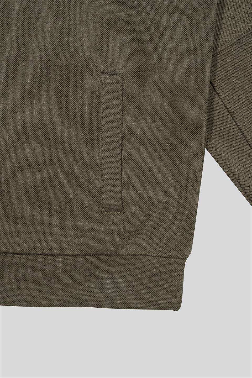 Kapüşonlu Sırtı Zero Baskılı Diagonel Sweatshirt