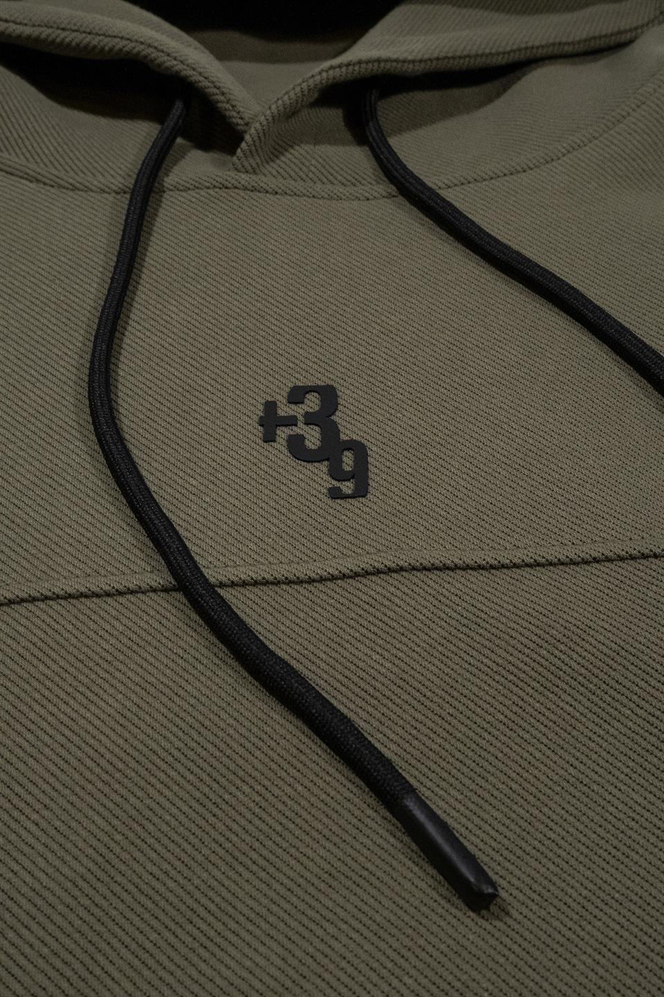 Kapüşonlu Sırtı Zero Baskılı Diagonel Sweatshirt