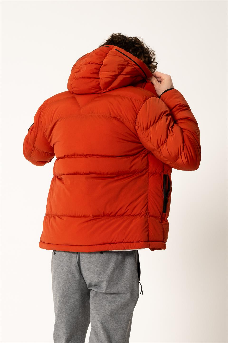 Kapüşonlu Slim Fit Erkek Mont