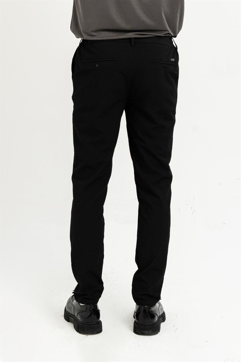 Kemeri Lastiki Arka Cebi Tek Fleto Teknik Jogger Slim Fit Erkek Pantolon