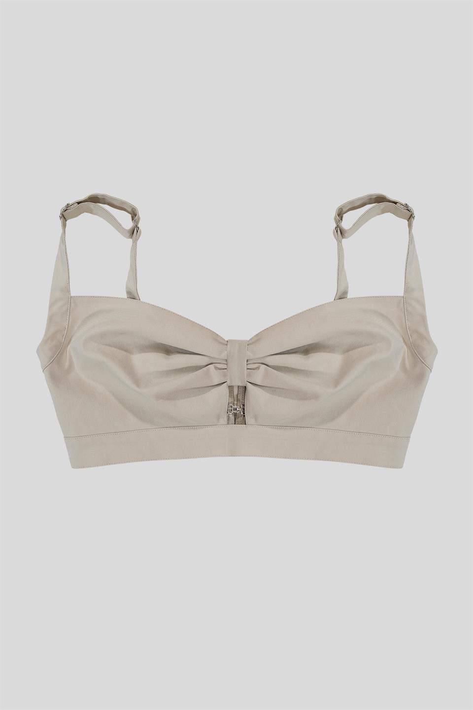 Önü Büzgü Detaylı Askılı Kadın Bra Bralet