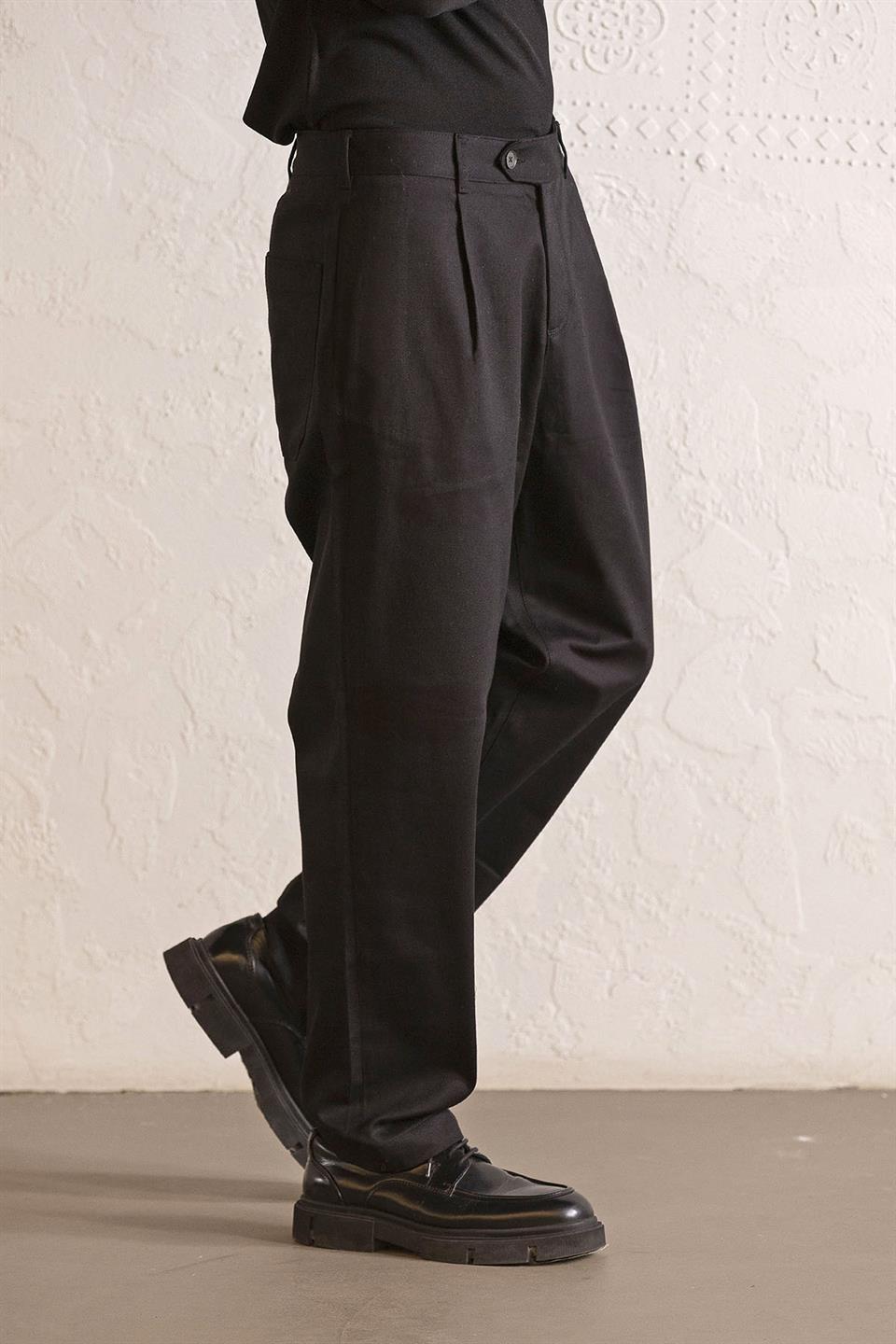 Pileli Gusto Detaylı Baggy Erkek Pantolon