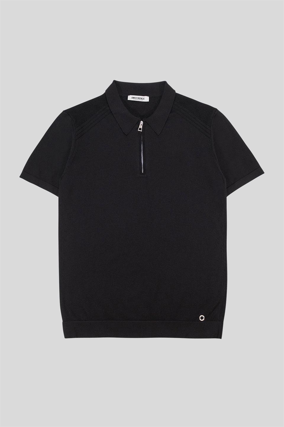 Polo Yaka Fermuarlı Slim Fit Triko Erkek Kazak