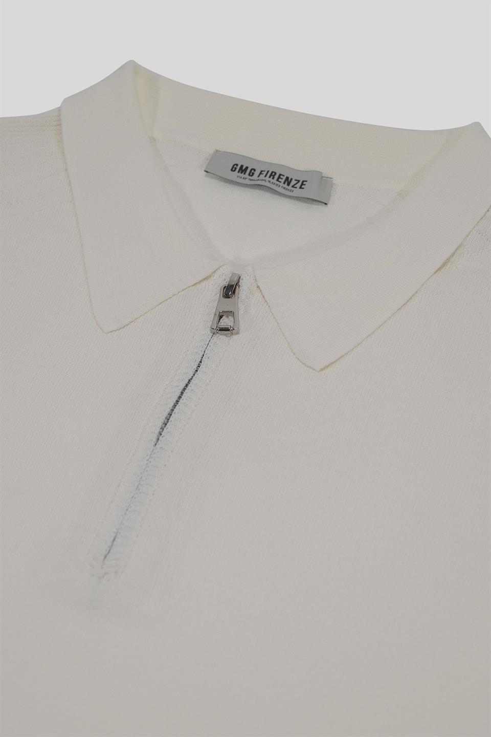 Polo Yaka Fermuarlı Slim Fit Triko Erkek Kazak