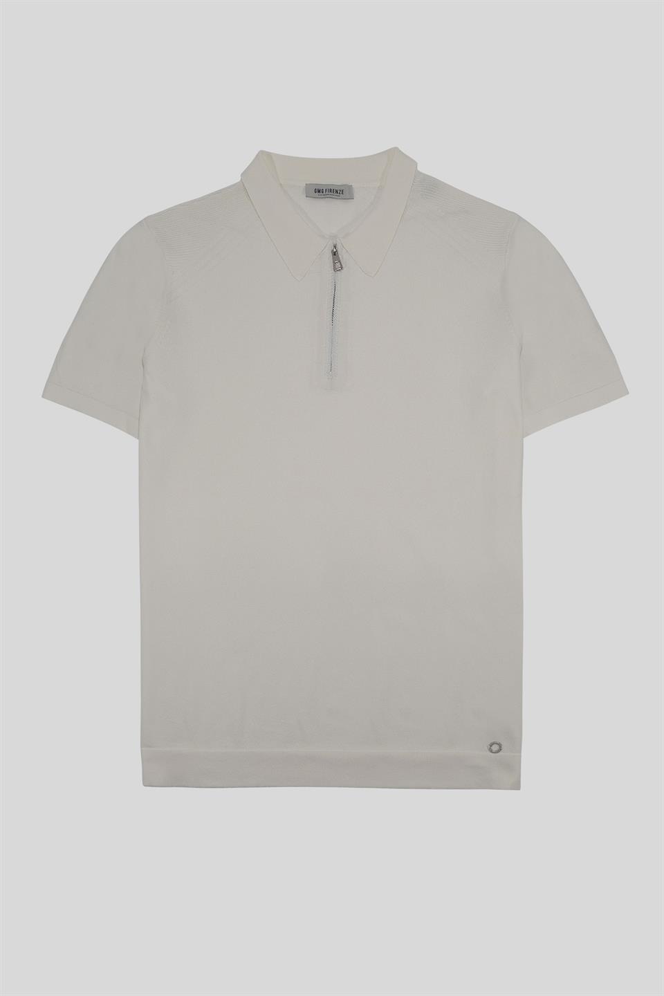 Polo Yaka Fermuarlı Slim Fit Triko Erkek Kazak