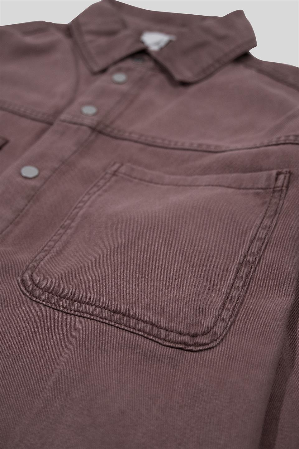 Regular Fit Önü Çıtçıt Kapamalı Lyocell Kadın Gömlek