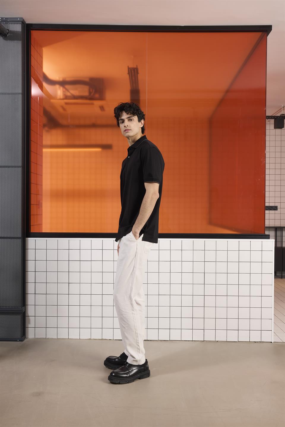 Triko Yakalı Merserize Erkek Gömlek