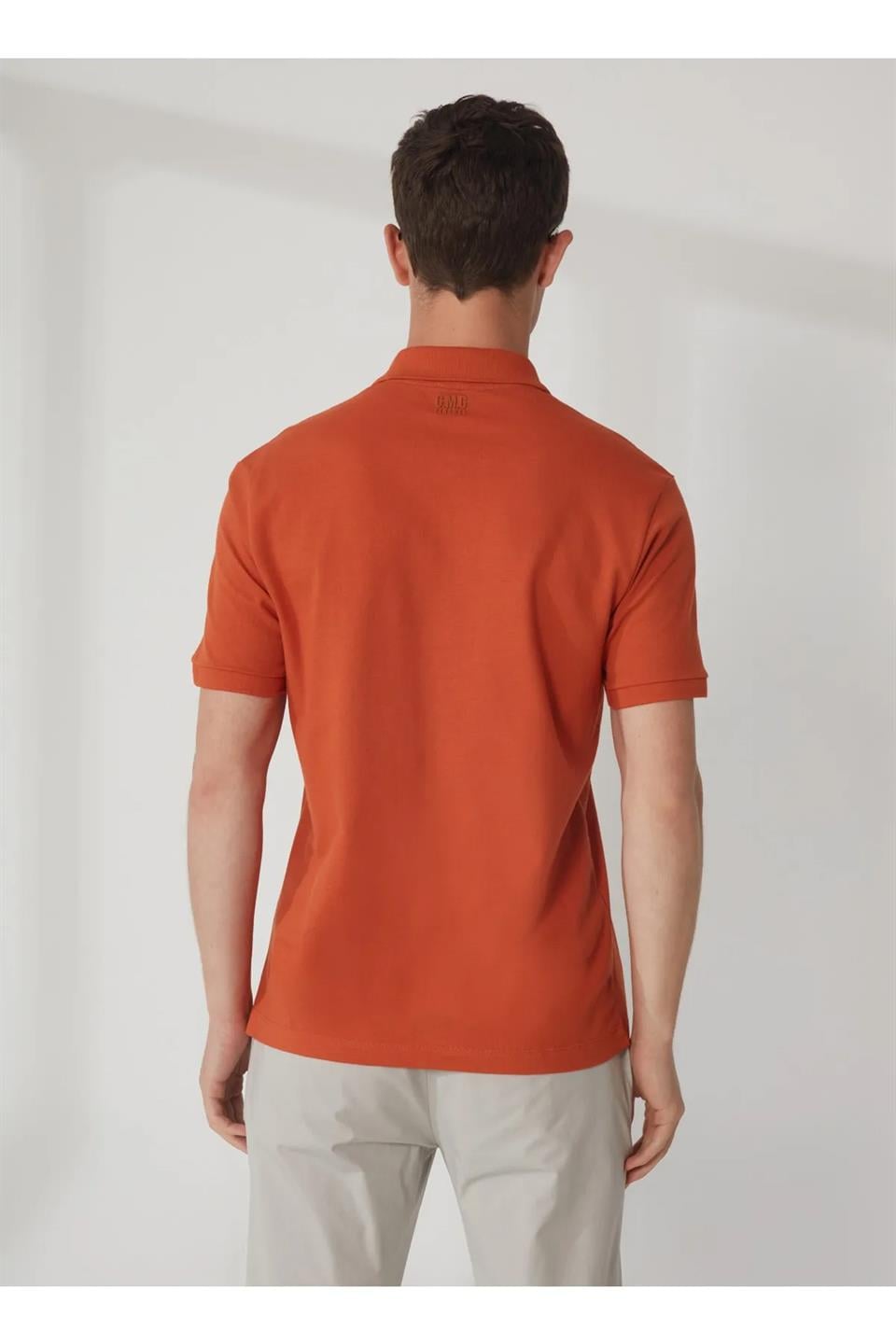 Polo Yaka %100 Pamuk Önü Baskılı Erkek T-shirt
