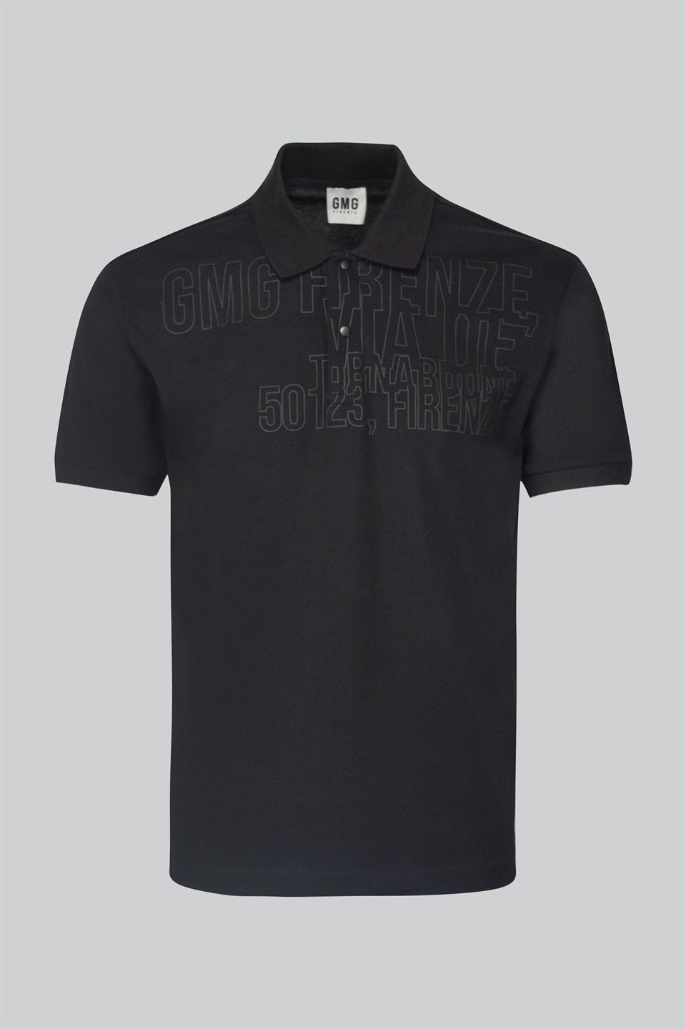 Polo Yaka %100 Pamuk Önü Baskılı Erkek T-shirt