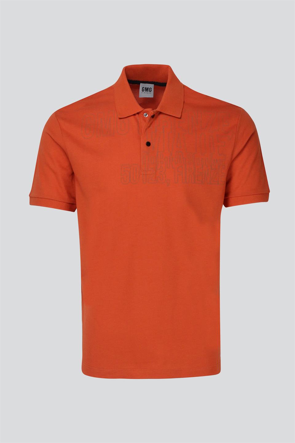 Polo Yaka %100 Pamuk Önü Baskılı Erkek T-shirt