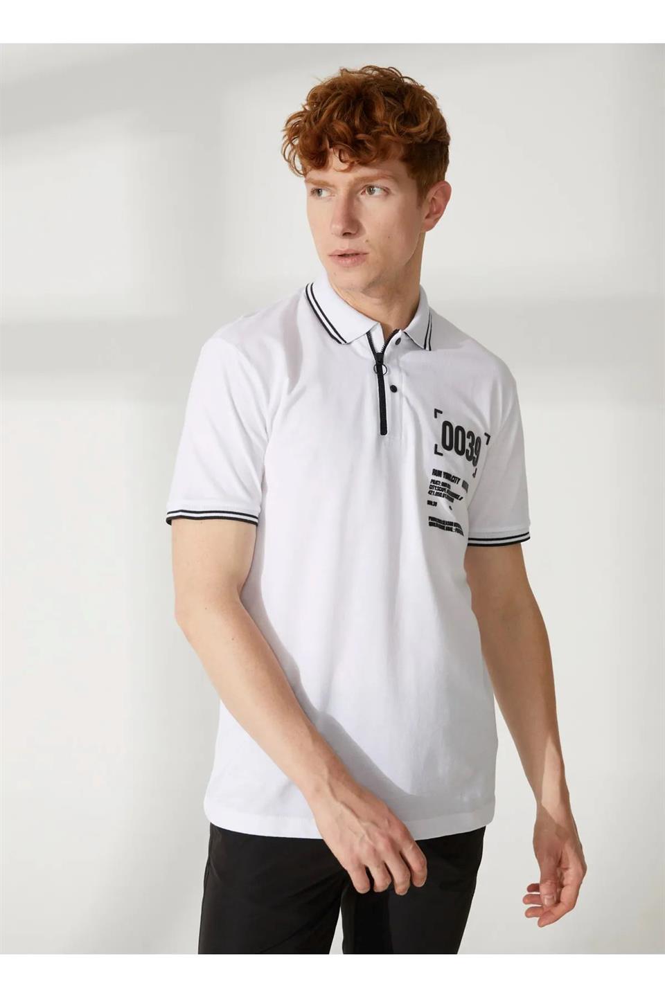 Polo Yaka %100 Pamuk Slim Fit Erkek T-shirt
