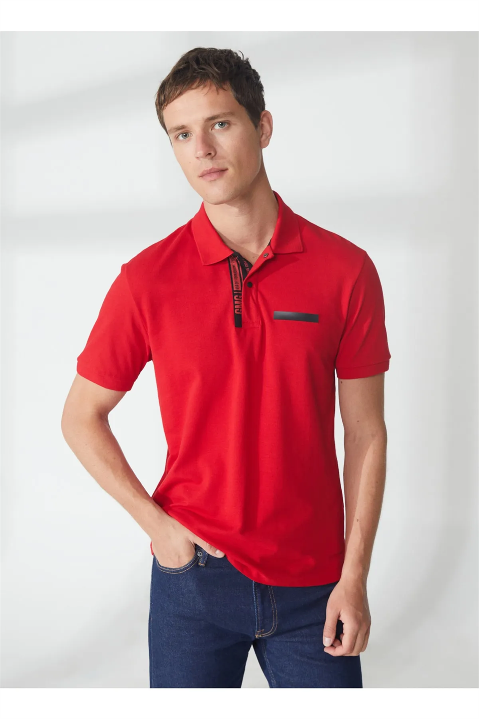 Polo Yaka %100 Pamuk Slim Fit Erkek T-shirt