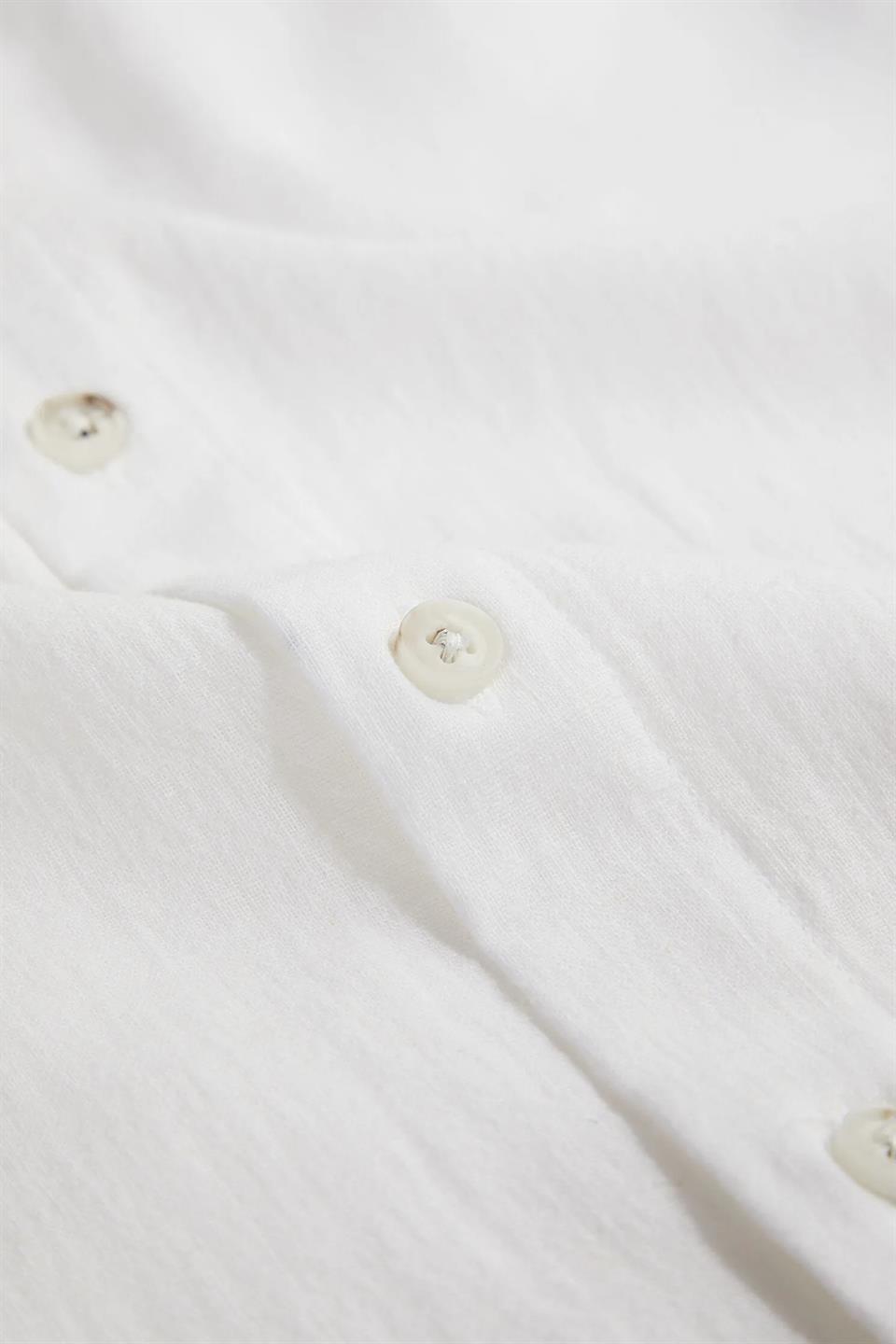 Yakası Britli Oversize Erkek Gömlek