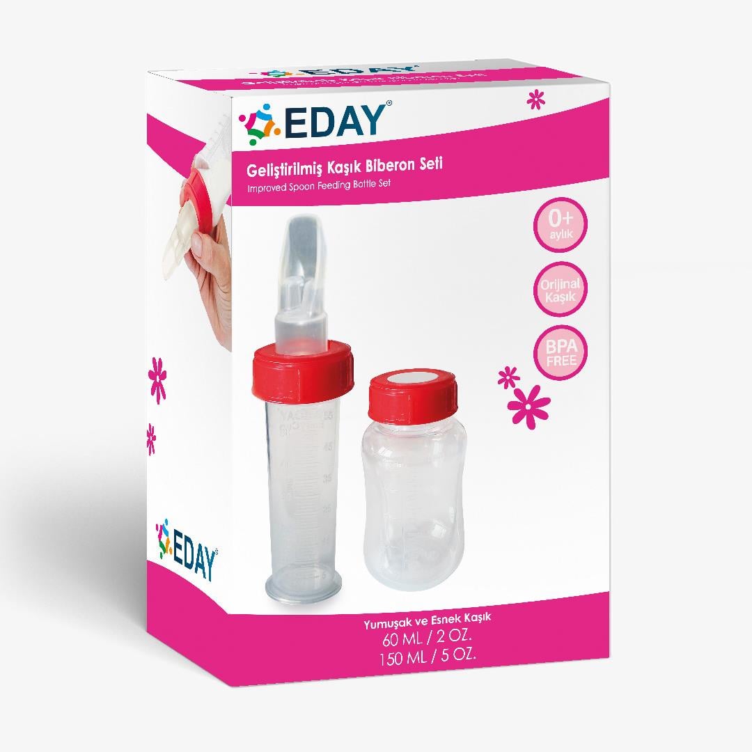 EDAY Kaşık BiberonKaşık Biberon EDAY  GELİŞTİRİLMİŞ KAŞIK BİBERON 5'Lİ SET - Aynı Gün Kargo