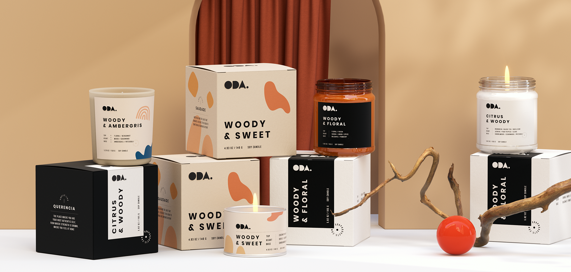 Enjoy the peaceful atmosphere created with scented candles used in home decoration and environmentally friendly soy candles preferred for meditation.