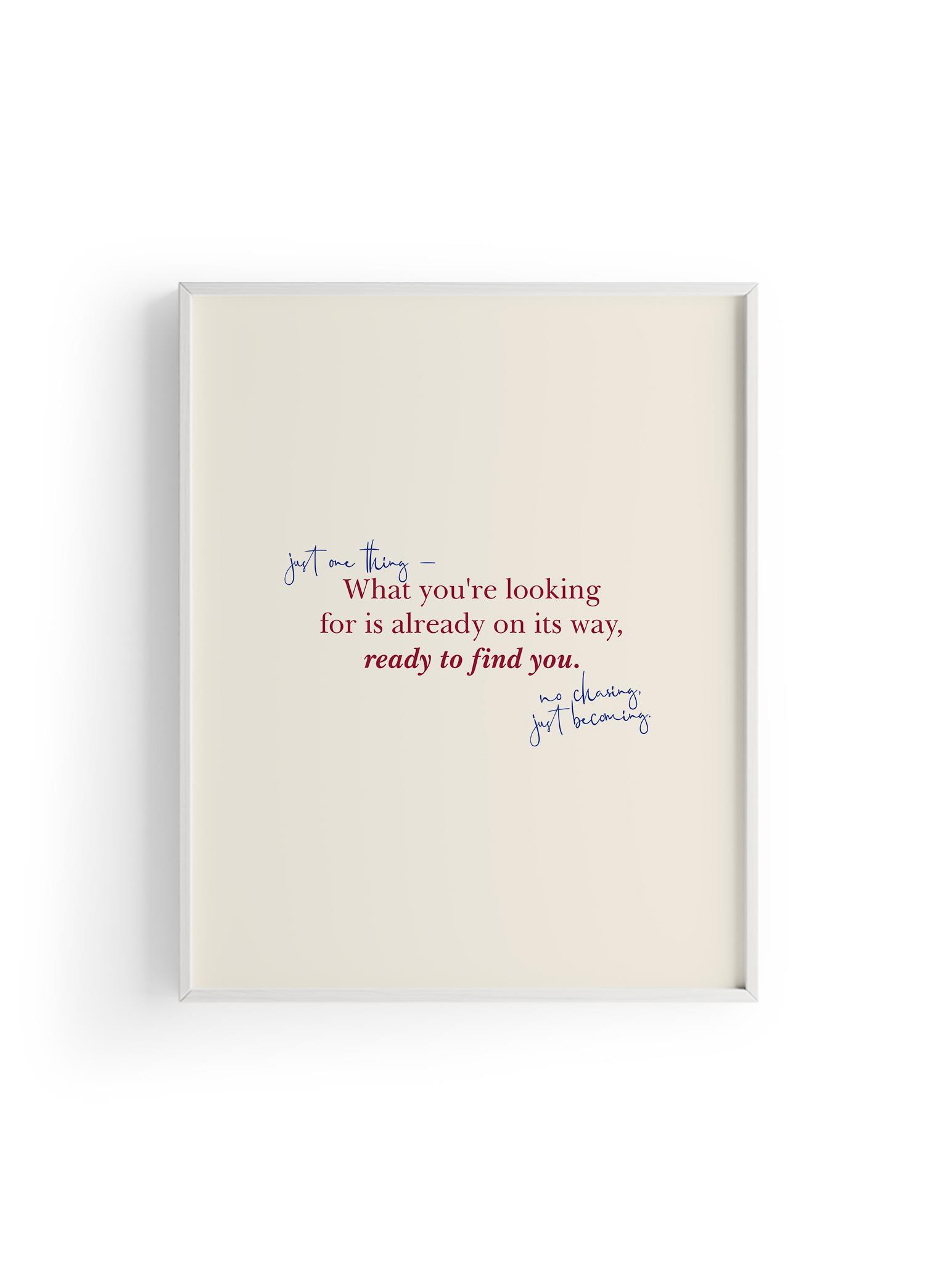 Ready To Find You | Tipografi Posteri