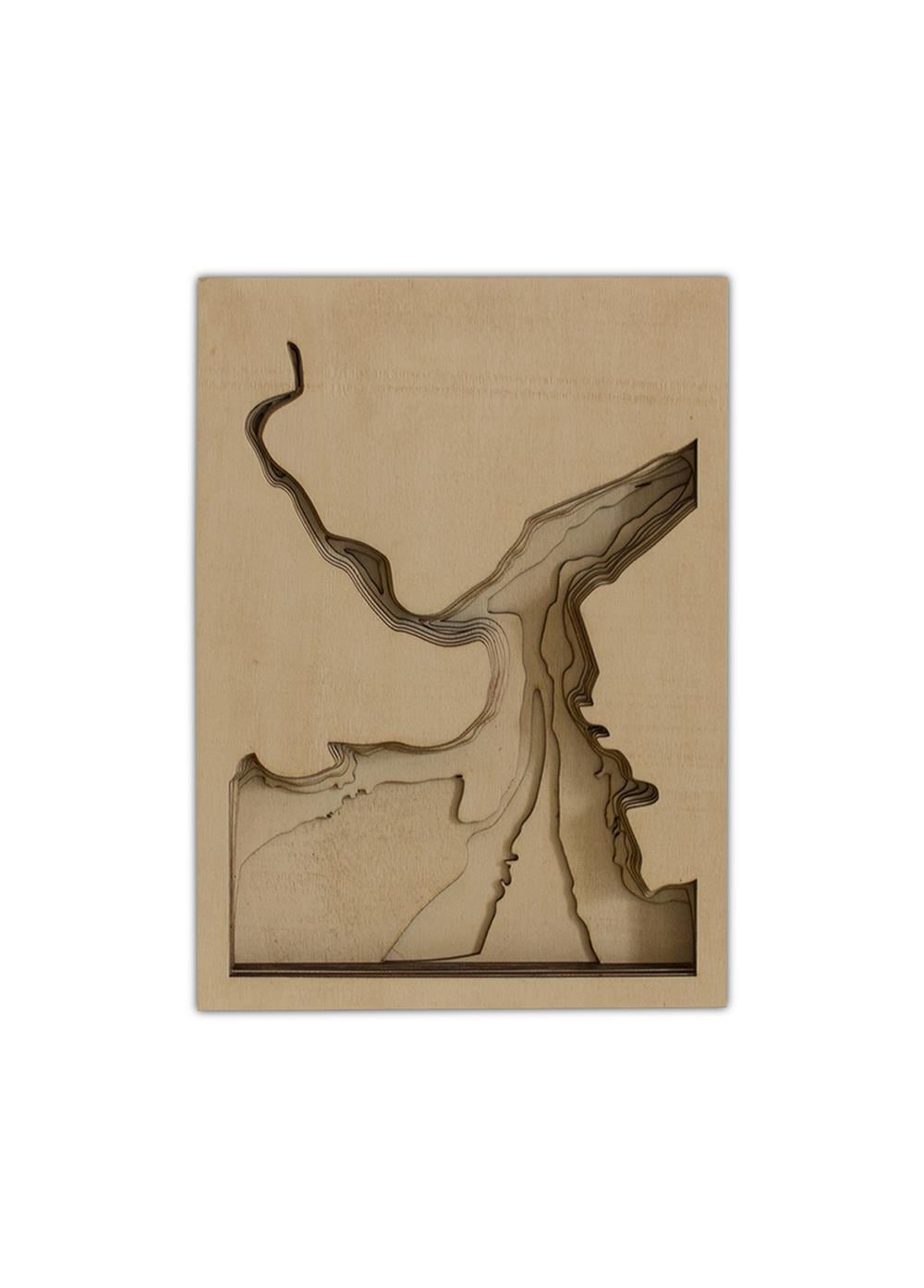 Istanbul Minimal Wooden City Map