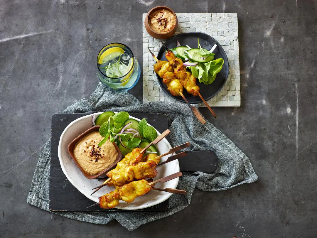 Yer Fıstığı Soslu Tavuk Satay